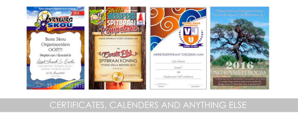 Certificates & Covers